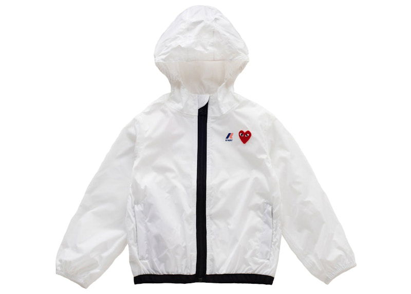 Vindjacka Comme des Garçons Play x  Kids Full Zip Jacket Vit | AZ-J503-051