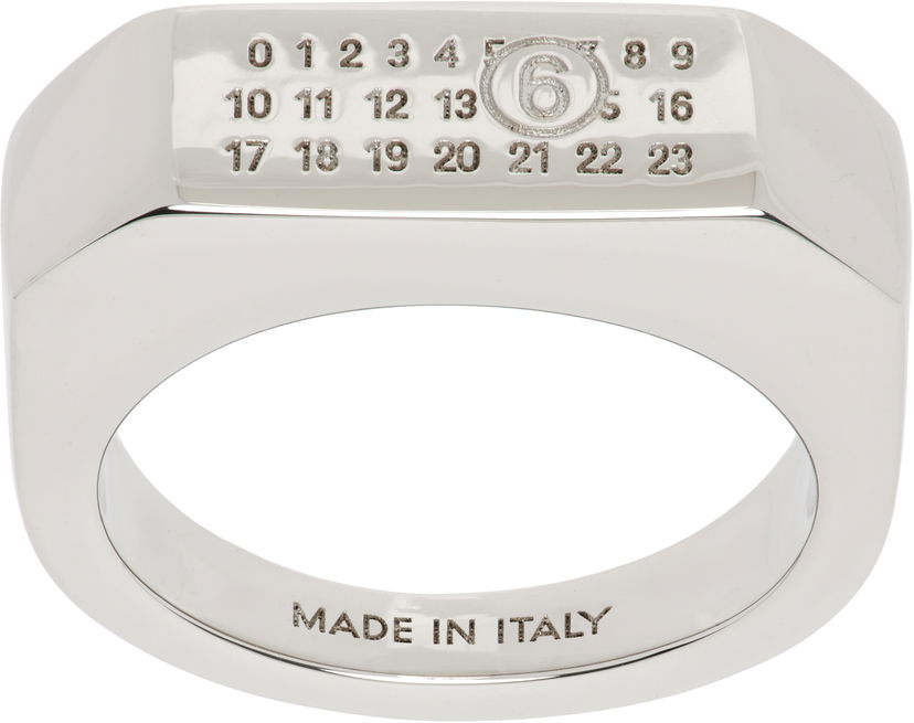 Ringa Maison Margiela MM6 Maison Margiela Numeric Ring Metallisk | SM7UQ0076 P6469