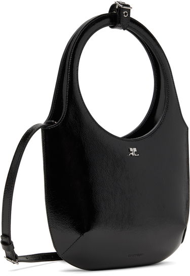 Handväska Courrèges Leather Shoulder Bag Svart | 424GSA102CR0043, 1
