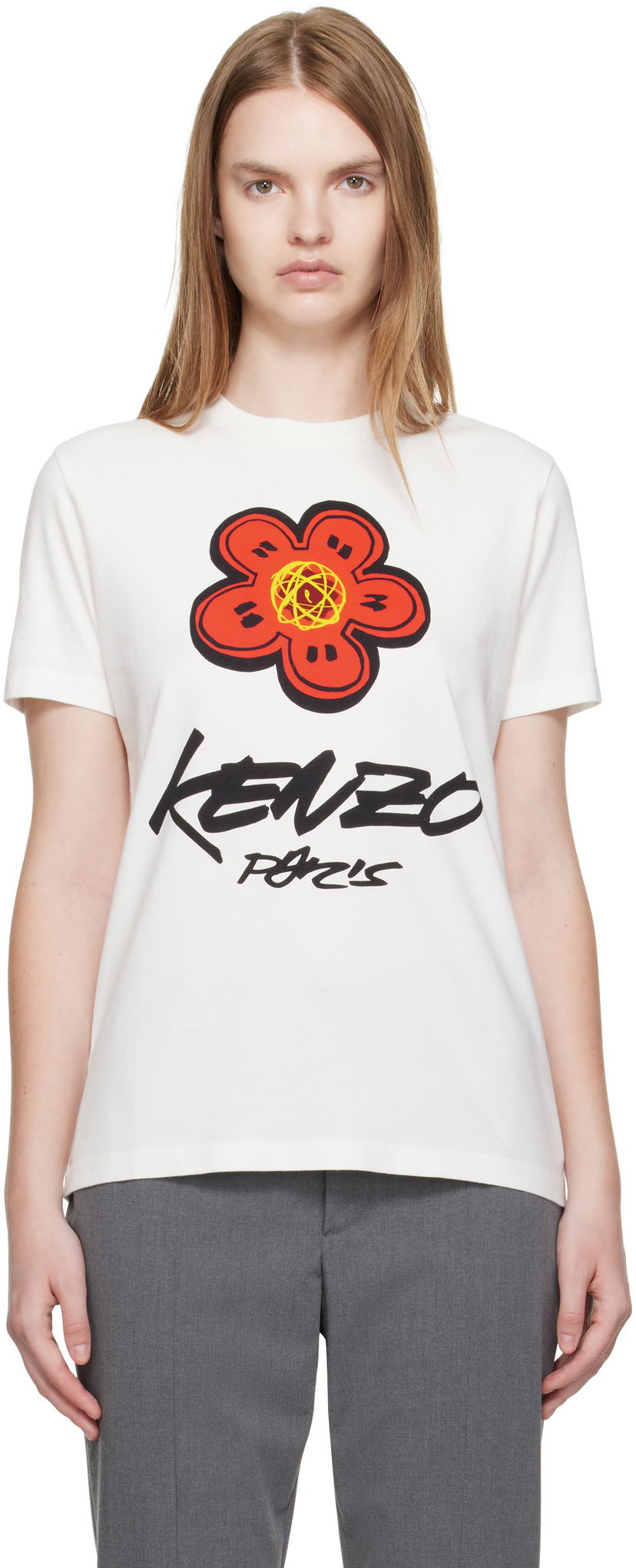 T-shirt KENZO Kenzo Paris Futura 2000 Edition Loose T-Shirt Vit | FF62TS3564SG