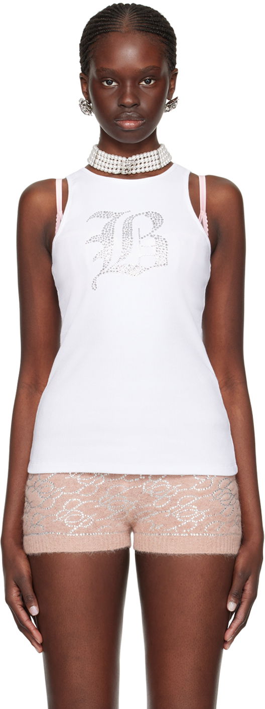 Linne Blumarine Women's Graphic Tank Top Vit | P422T049A