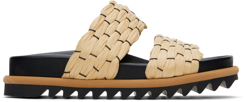 Underkläder och strumpor Dries Van Noten Dries Van Noten Braided Slide Sandals Beige | WS241-1110-801