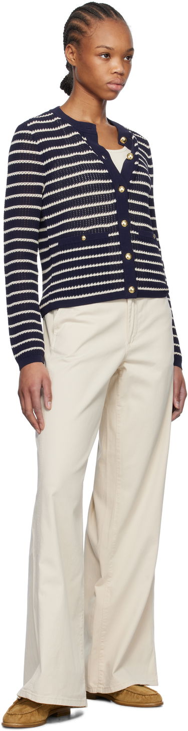 Sweater rag & bone rag & bone Viola Stripe Cardigan Mörkblå | WAS24S042TG42, 3
