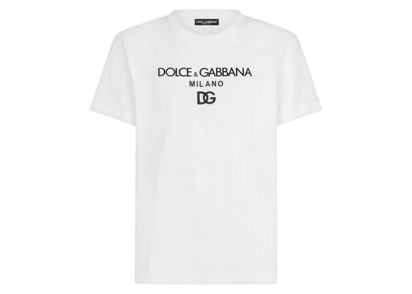 T-shirt Dolce & Gabbana Cotton DG Embroidery and Patch T-shirt White Vit | G8NC5ZG7B9XW0800