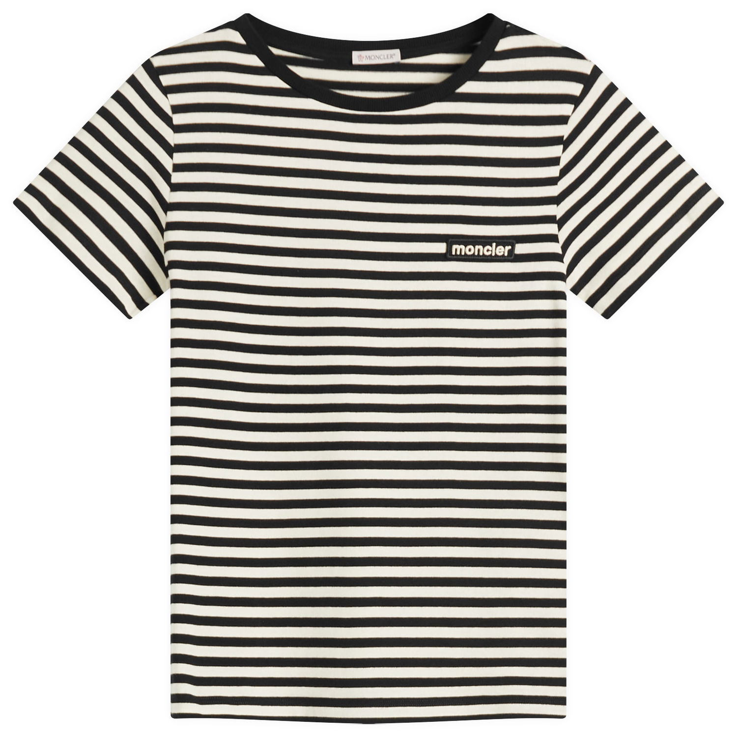 T-shirt Moncler Moncler Striped Short Sleeve T-Shirt Svart | 8C000-49-89AZC-F09, 1