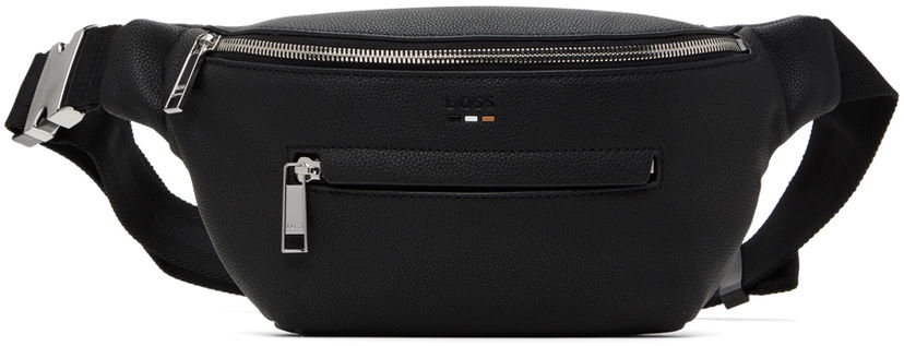 Ryggsäckar och väskor BOSS Black Grained Faux-Leather Pouch Svart | 50523434