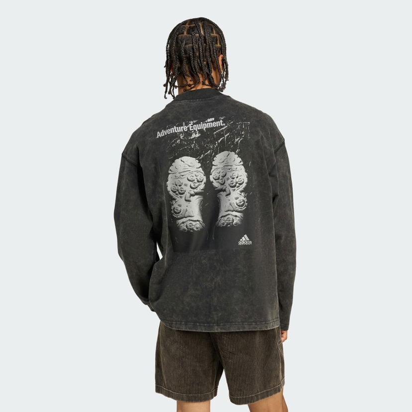 T-shirt adidas Performance EQT Graphic Long Sleeve T-Shirt Svart | JX1588