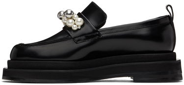 Kläder Simone Rocha Simone Rocha Bell Charm Heart Toe Platform Loafers Svart | LOF1B 0740, 2