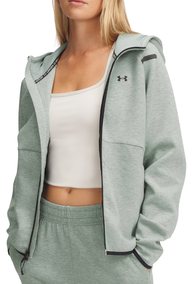 Sweatshirt Under Armour Unstoppable Fleece Full-Zip Hoodie Grön | 1379842-348