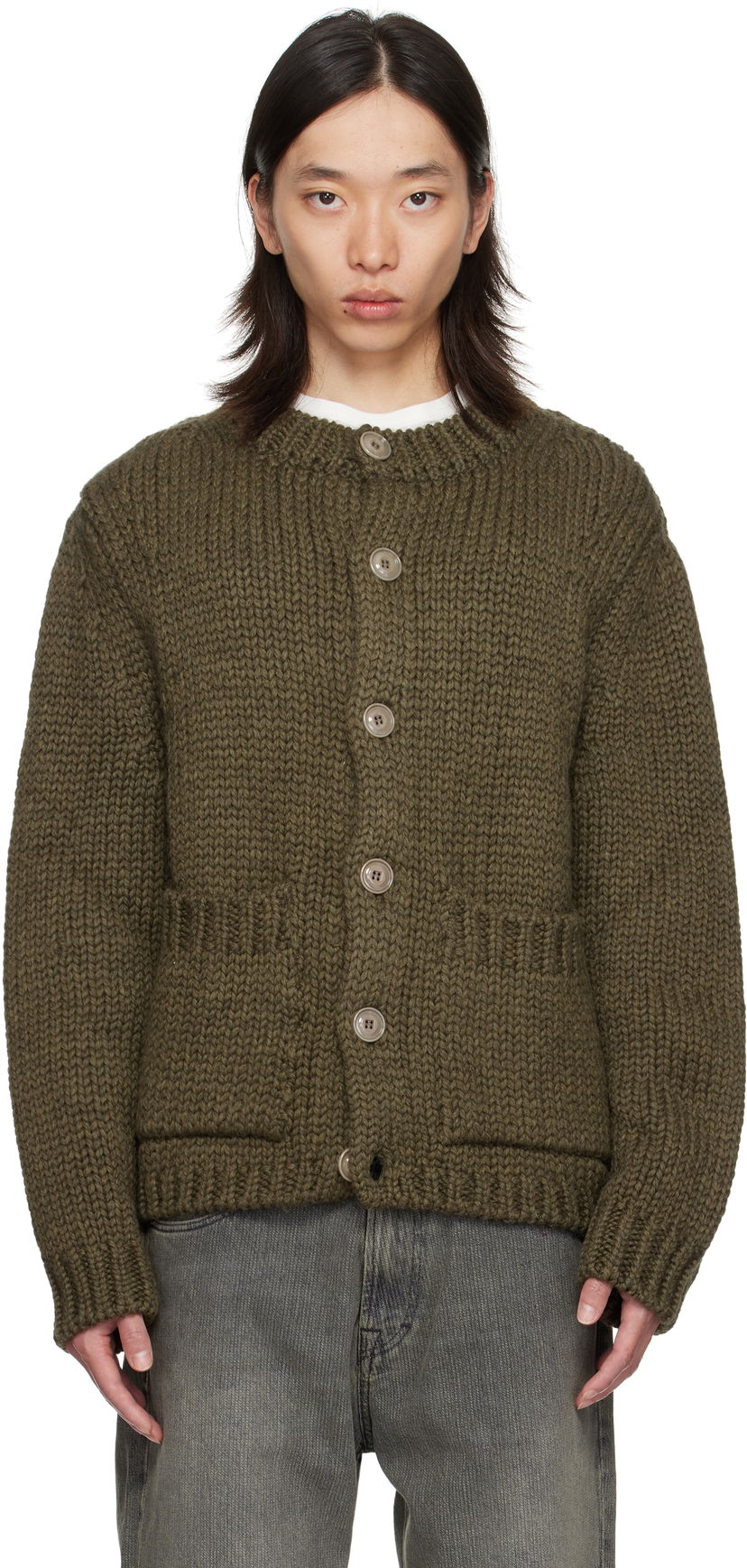 Sweater OUR LEGACY OUR LEGACY Over Cardigan Grön | M4253OO