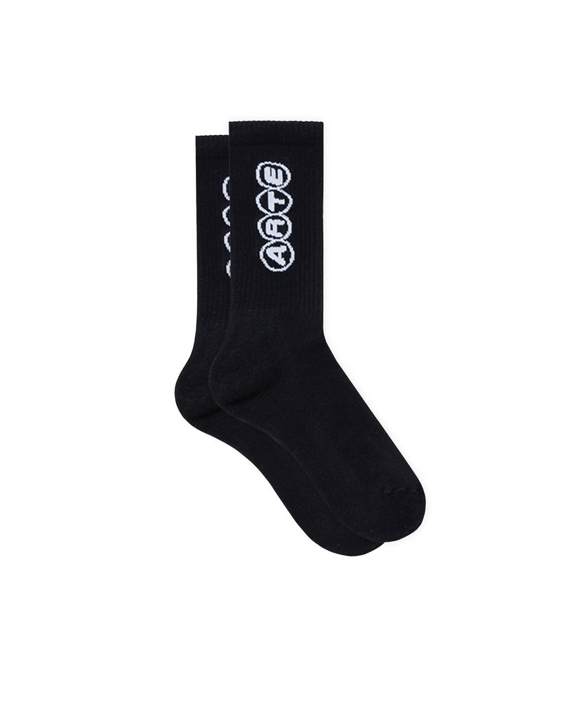 Strumpor Arte Antwerp Arte Antwerp Circle Logo Socks Svart | AW25-236M-BLK