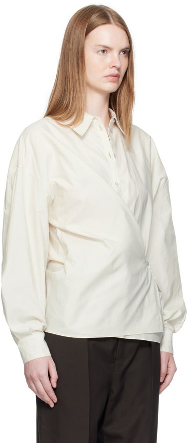 Skjorta LEMAIRE Straight Collar Twisted Shirt Vit | SH1141 LF1500, 1