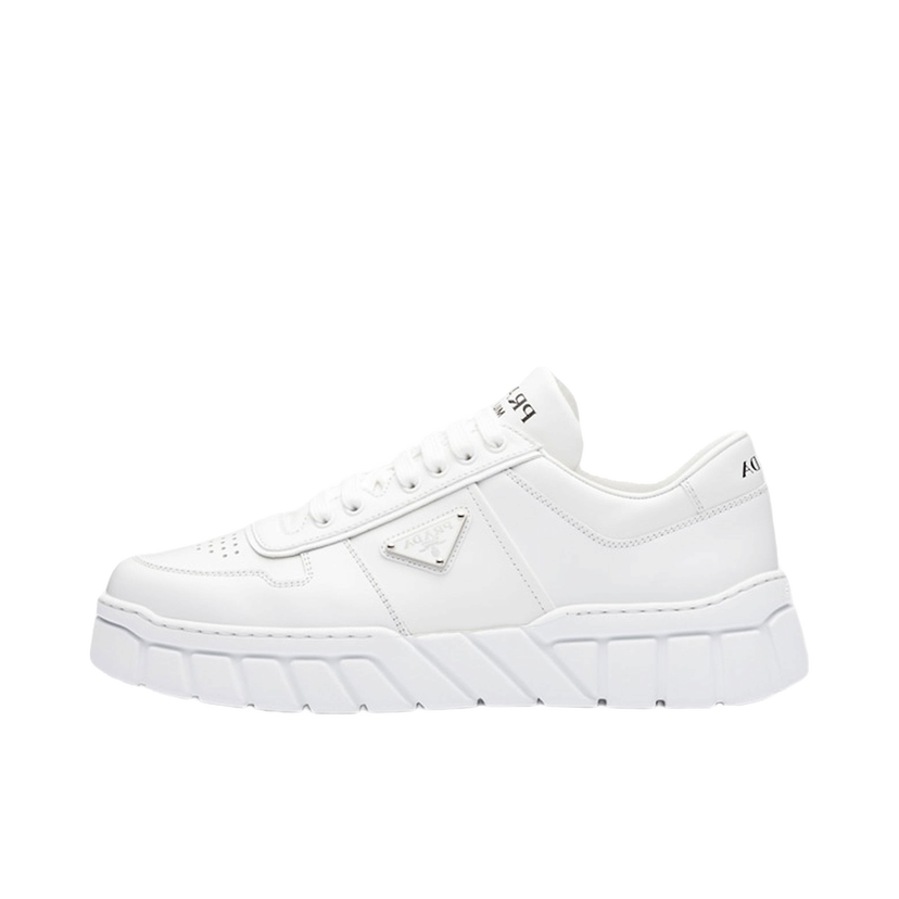 Sneakers och skor Prada Voluminous Sneakers Leather White White Vit | 2EE378_3LJ6_F0009