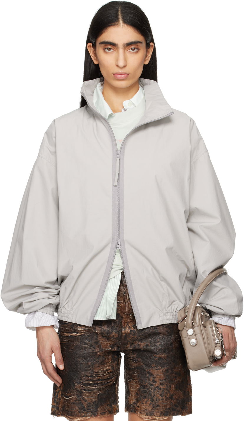 Vindjacka Acne Studios Acne Studios Logo Zip Up Jacket Grå | B90800-
