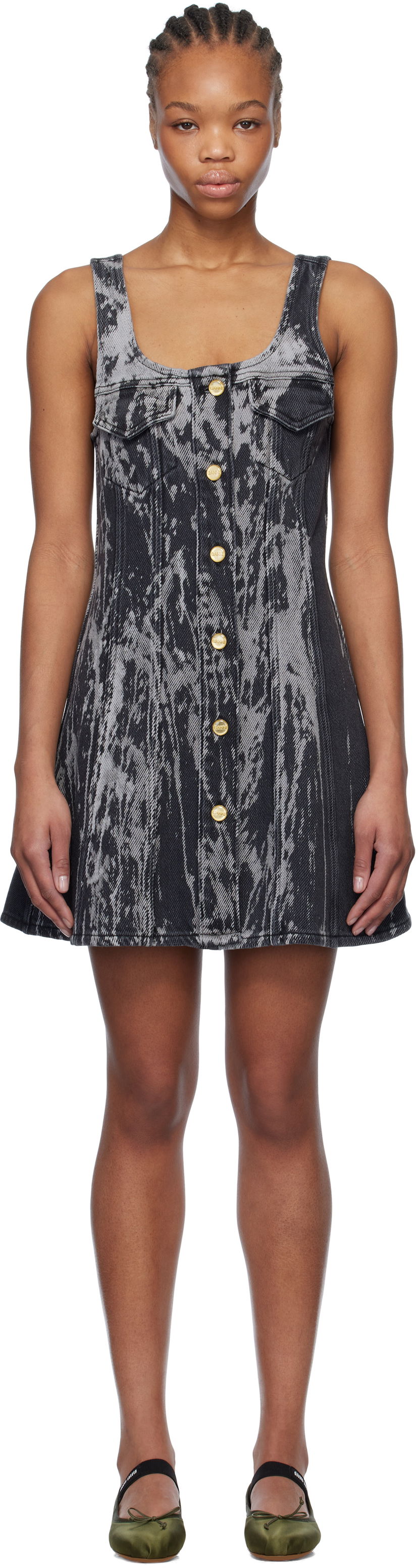 Klä GANNI GANNI Denim Minidress Svart | J1597