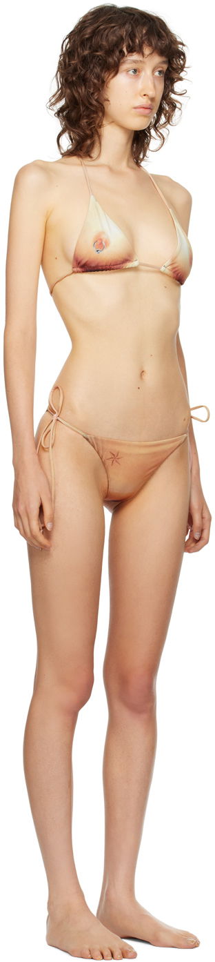 Badkläder Jean Paul Gaultier 'The Body Tattoo' Triangle Bikini Beige | 23/15-F-SG020-J535-25/23/15-F-S, 1