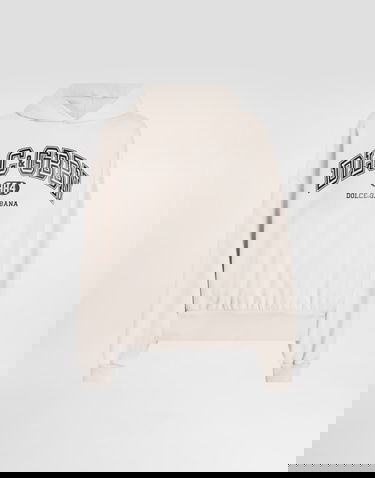 Sweatshirt Dolce & Gabbana Dolce & Gabbana Jersey Hoodie with Print Beige | G9BJGTG7PLOM2037, 0