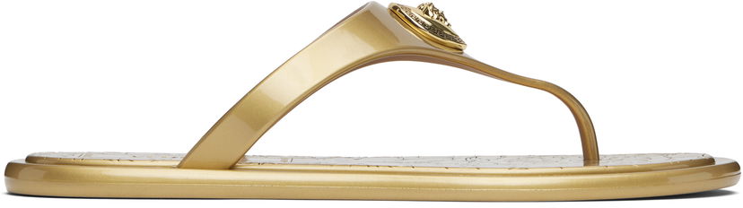 Tillbehör Versace Versace Alia Metallic Flat Sandals Metallisk | 1016248_1A14478
