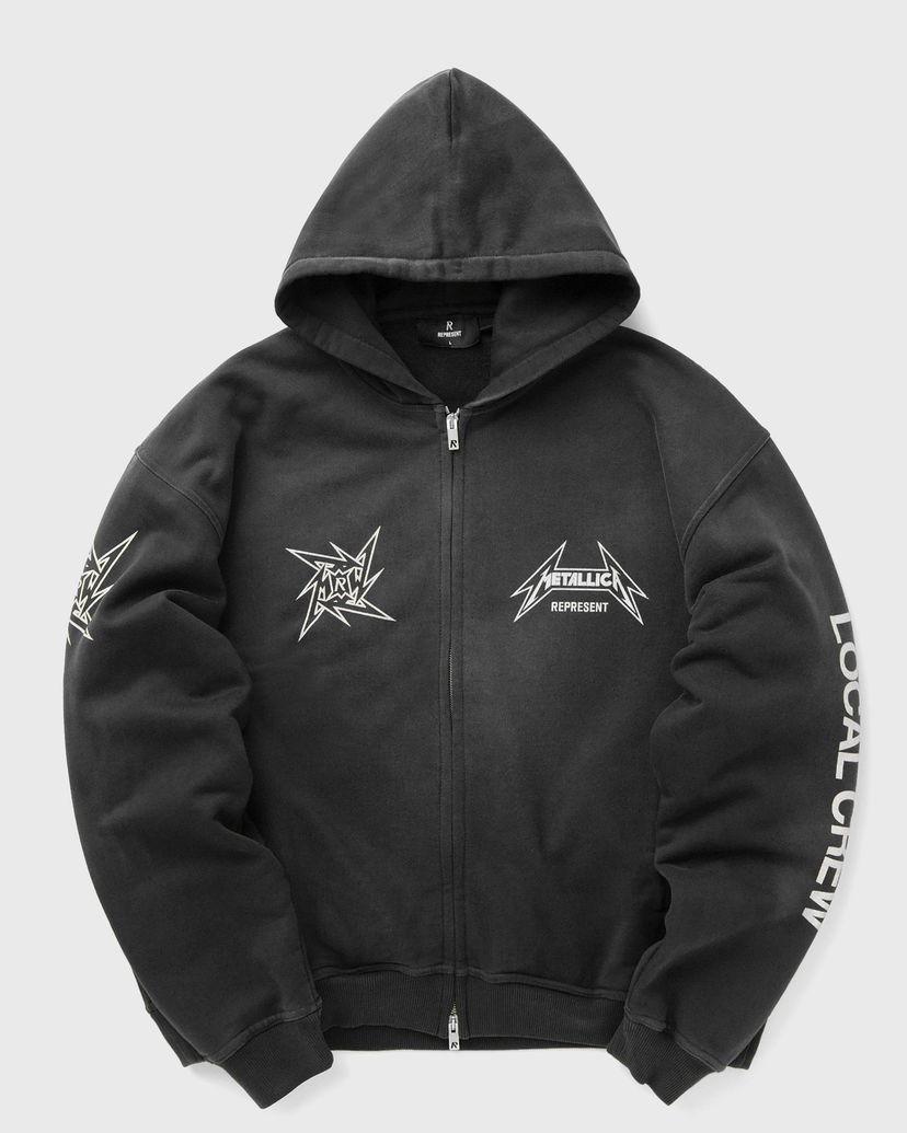 Sweatshirt Represent Clo Represent Metallica 40 Year Anniversary Zip-Thru Hoodie Svart | MLM4370-230
