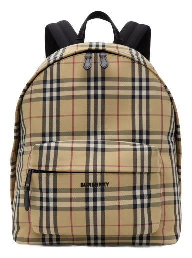 Ryggsäck Burberry Beige Check Beige | 8069749