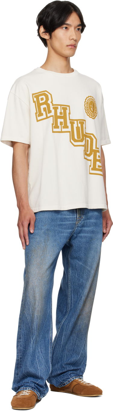 T-shirt Rhude Rhude Collegiate Crest T-Shirt Vit | RHPF25TT23012, 3
