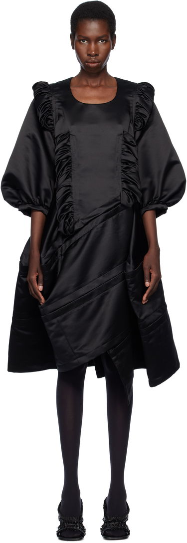 Klä Comme des Garçons Comme des Garçons Satin Midi Dress Svart | RO-O006-S25, 0