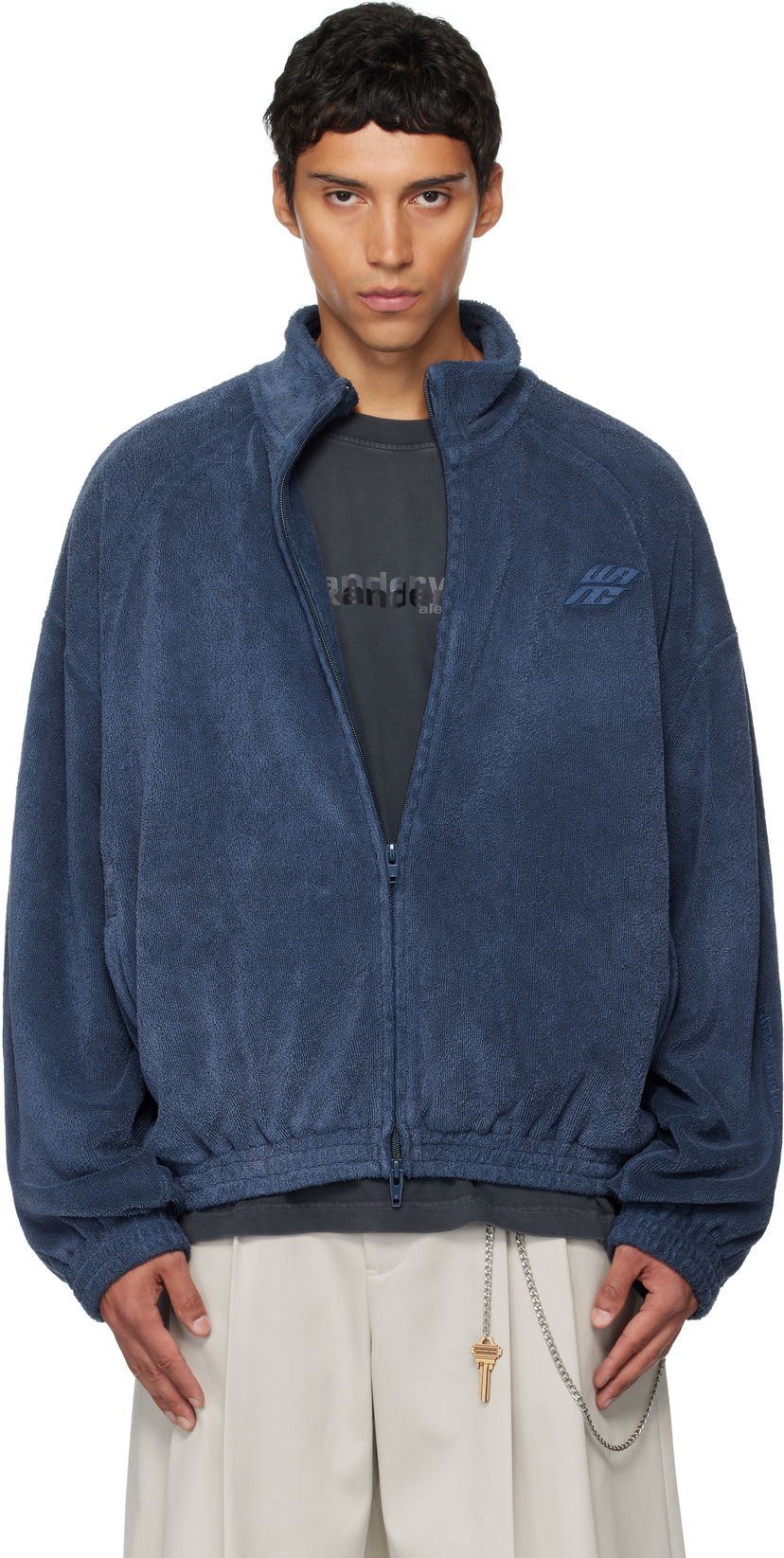 Jacka Alexander Wang Alexander Wang Relaxed Track Jacket Blå | 6CC3252062