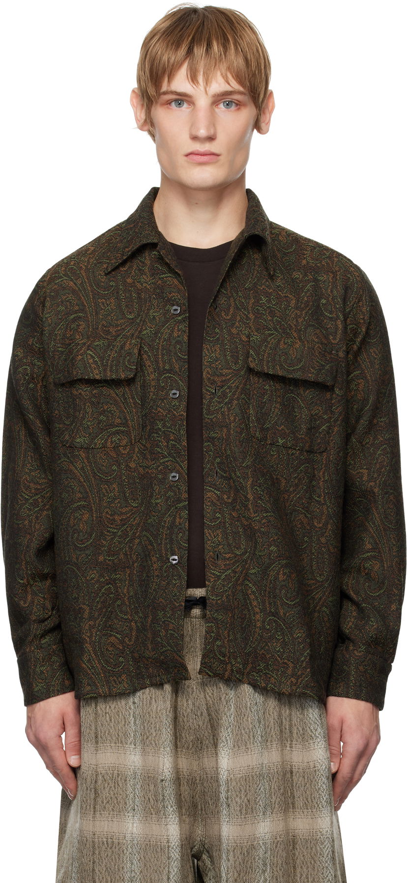 Skjorta Needles Classic Paisley Shirt Brun | PU164
