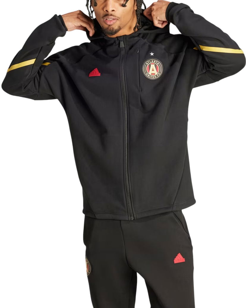 Sweatshirt adidas Originals ATL ANTHM Black & Gold Training Hoodie Svart | iq0730