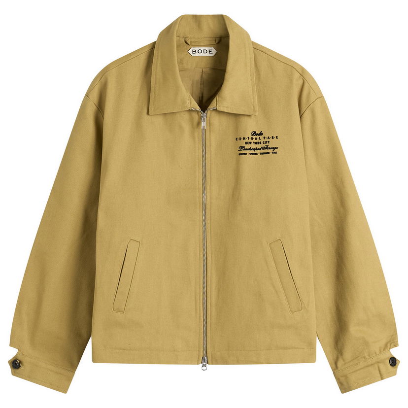 Jacka Bode Central Park New York City Landscaped Acreage Jacket Beige | MRF25JA016
