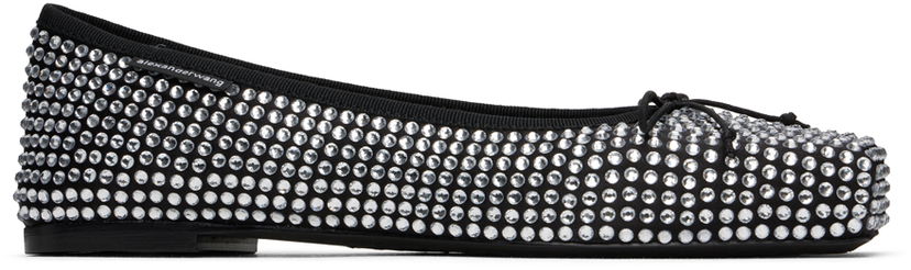 Klä Alexander Wang Alexander Wang Billie Crystal Ballerina Flats Svart | 30324F065