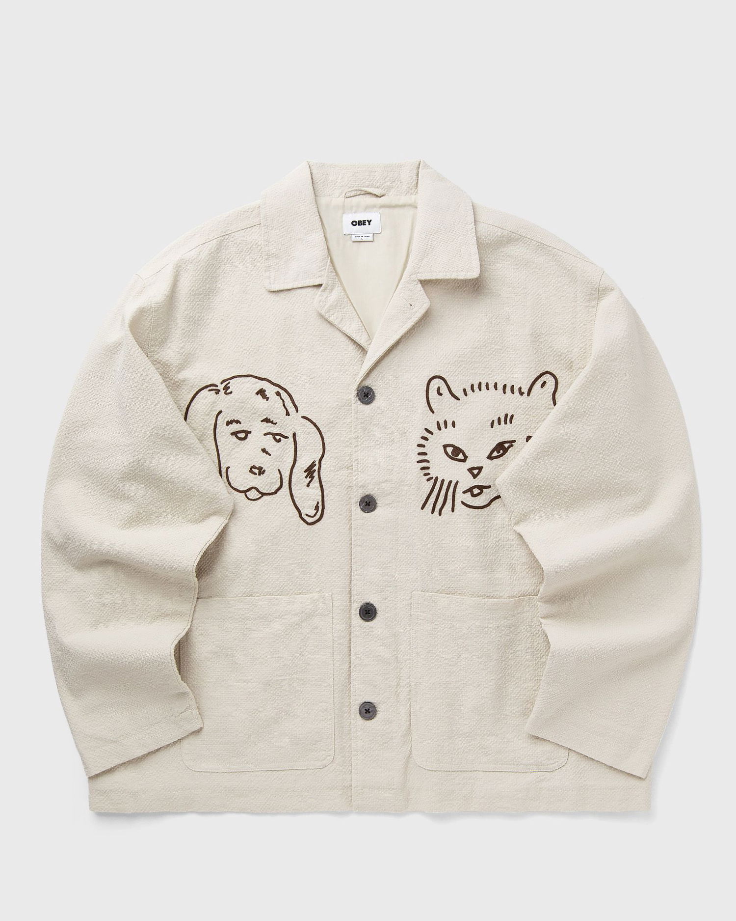 Jacka OBEY Shirt Jacket Beige | 121160065-ERT, 0