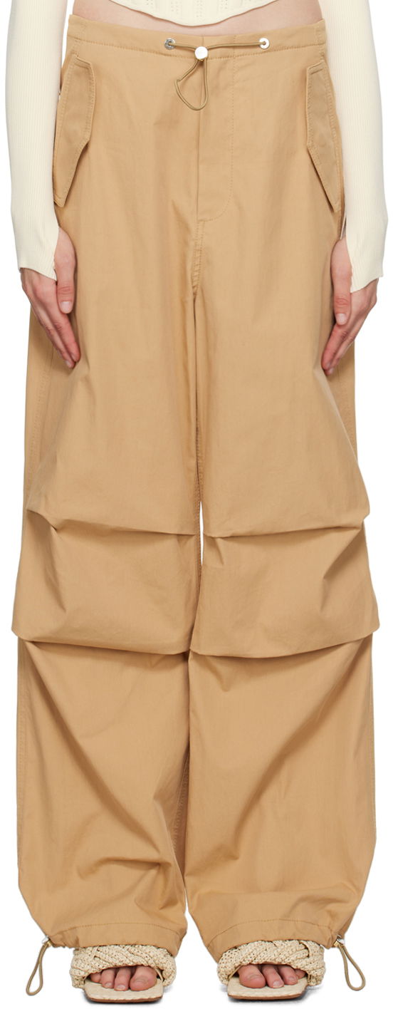Cargo byxor Dion Lee Elasticized Cargo Trousers Beige | C2100P23