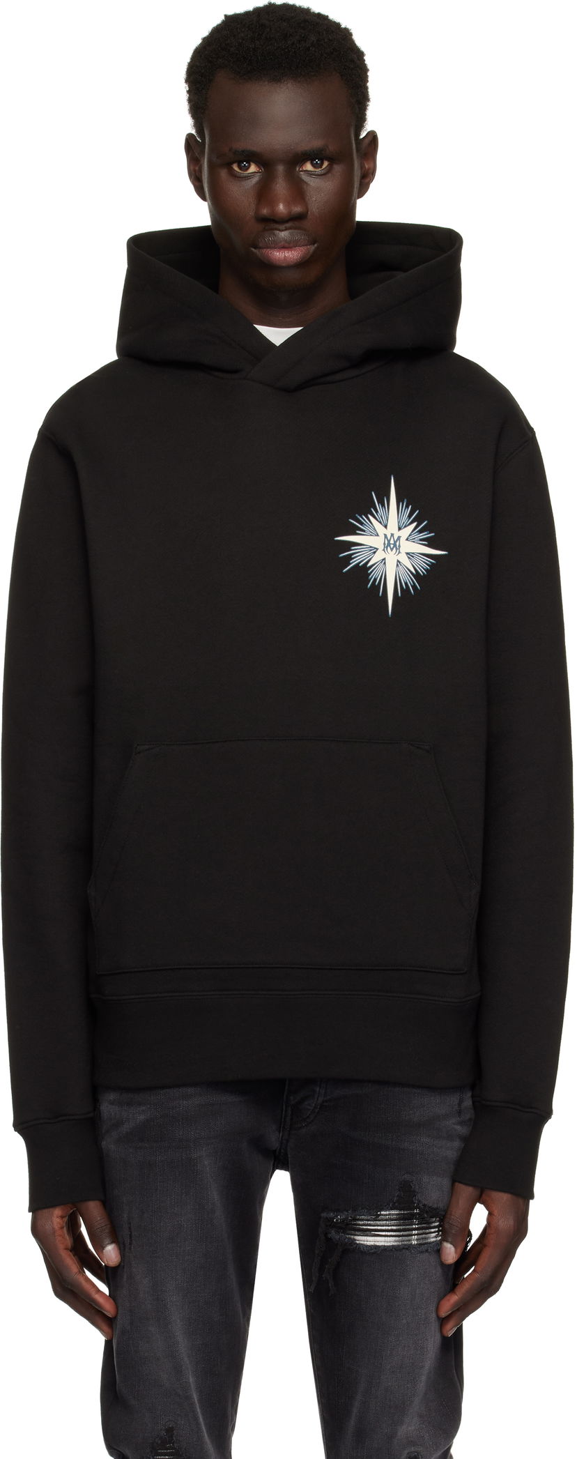 Sweatshirt AMIRI AMIRI Starburst Hoodie Svart | AMJYHD1107