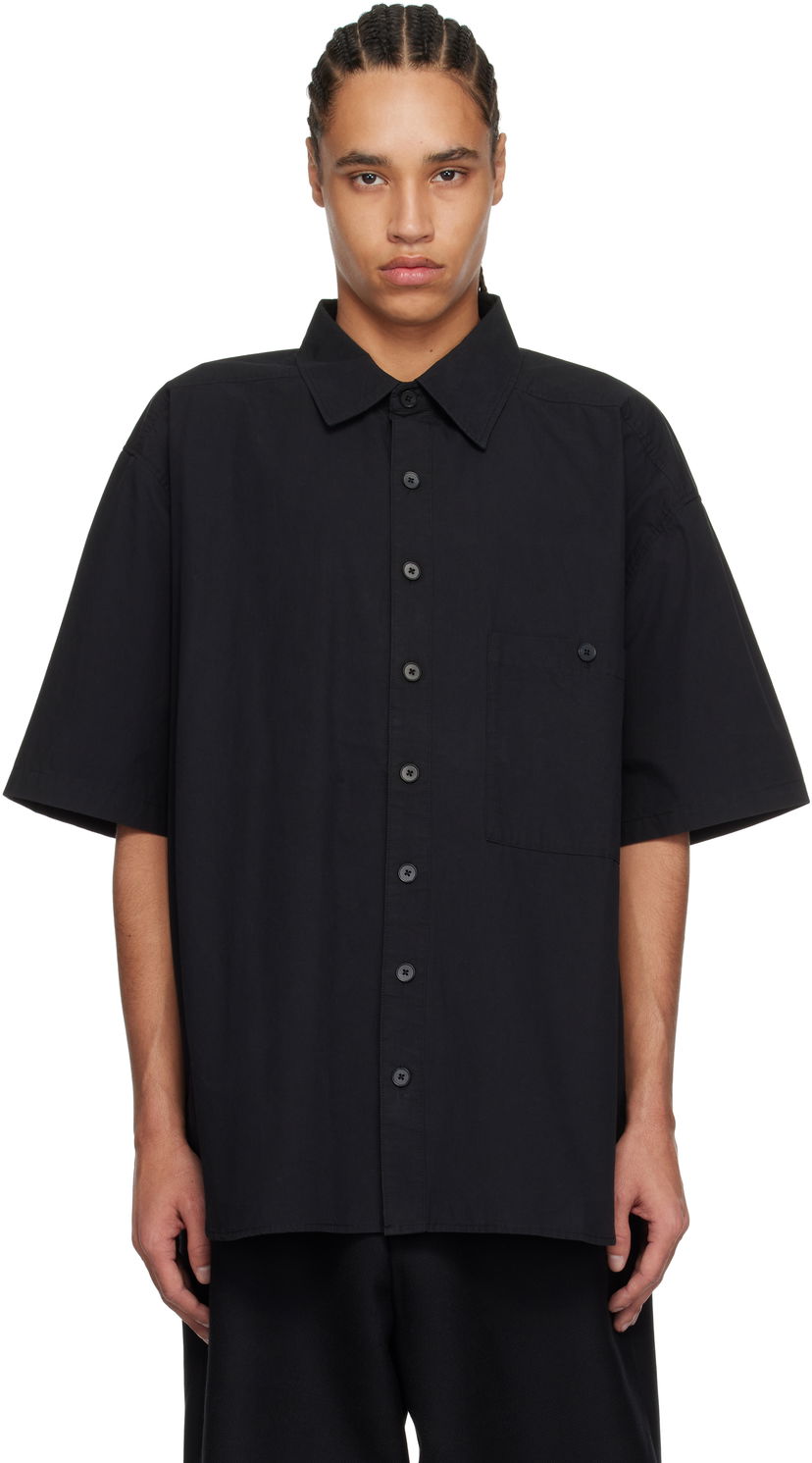 Skjorta Entire Studios Entire Studios Duper Short Sleeve Shirt Svart | ESU-S25-2006-BL