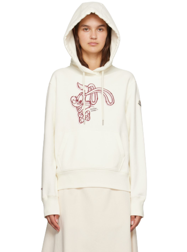 Sweatshirt Moncler Embroidered Hoodie Vit | I10938G00026899WC