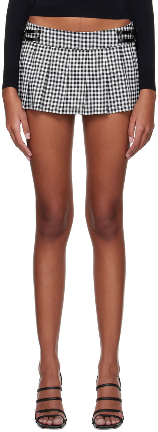 Kjol Miaou Miaou Reno Gingham Mini Skirt Svart | 4020GINOND