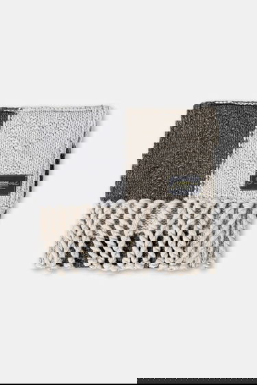 Halsduk GANNI Knitted Wool Cotton Bubble Patchwork Scarf Flerfärgad | A6662, 1