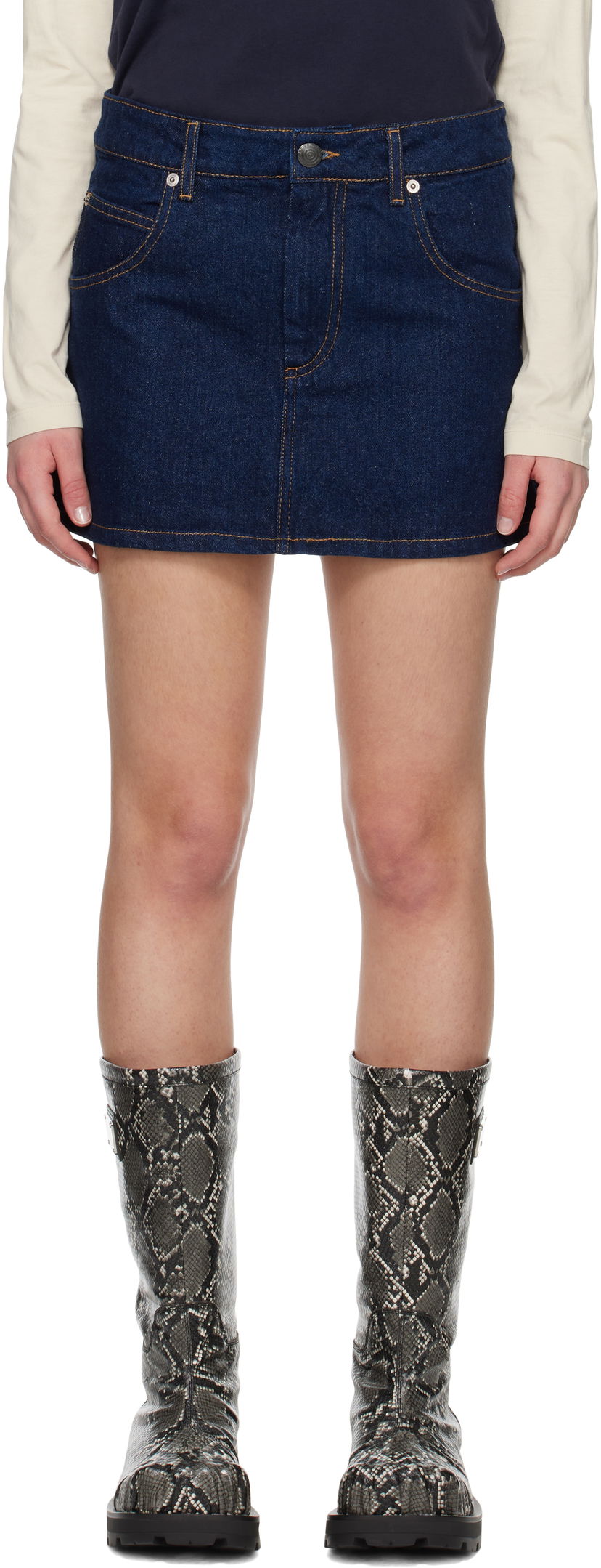 Kjol Charles Jeffrey Loverboy Charles Jeffrey LOVERBOY Denim Miniskirt Blå | 54050201