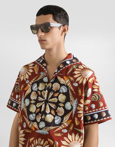 Skjorta Dolce & Gabbana Dolce & Gabbana Oversized Popeline Seashell Print Shirt Brun | G5NE3TFI5LHHM5PM, 3