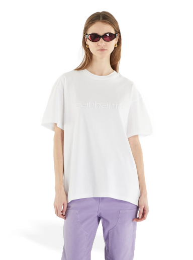 T-shirt Carhartt WIP Duster Short Sleeve T-Shirt UNISEX White Garment Dyed Vit | I030110.02GD