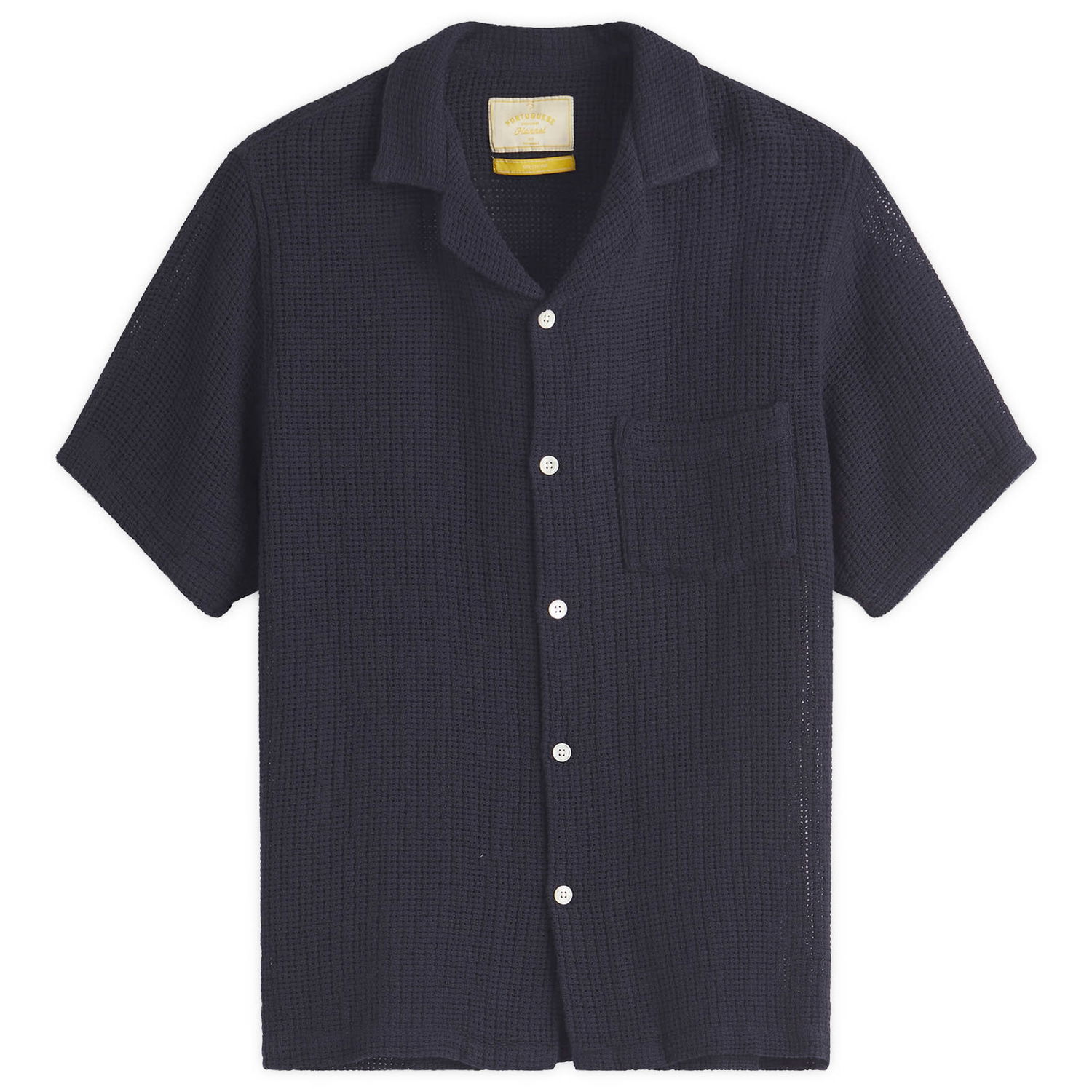 Skjorta Portuguese Flannel Portuguese Flannel Salva Mesh Vacation Shirt, Large Mörkblå | SS25-081-NVY, 1