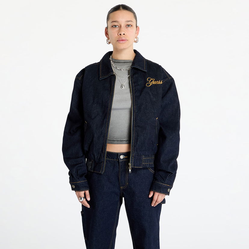 Bomberjacka GUESS Guess Originals Denim Bomber Jacket Mörkblå | W5RG44D4XY0-OGDR