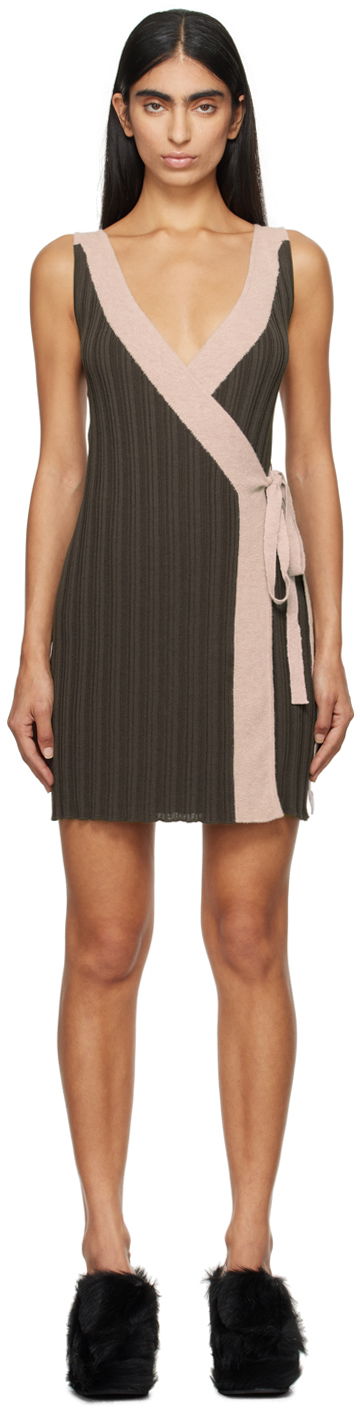 Klä Eckhaus Latta Twyla Mini Dress Brun | 8085-EL-PF24-F -