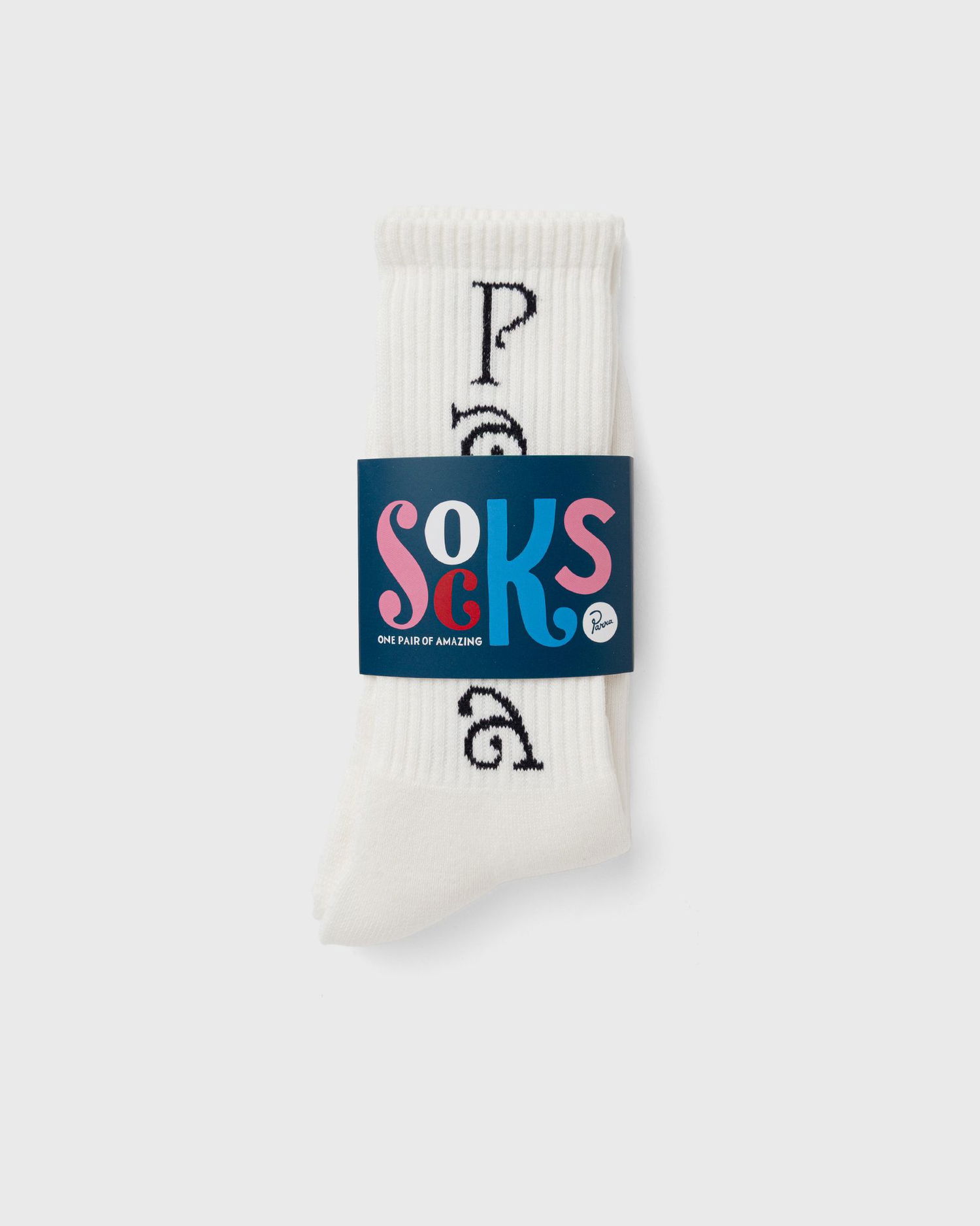 Strumpor By Parra WEIRD TRAD LOGO Crew Socks Vit | 54355, 0