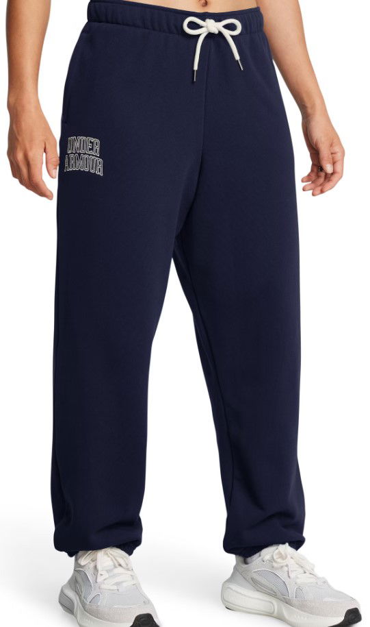 Träningsbyxor Under Armour UA Icon HWT Terry OS Pant Mörkblå | 1386496-410