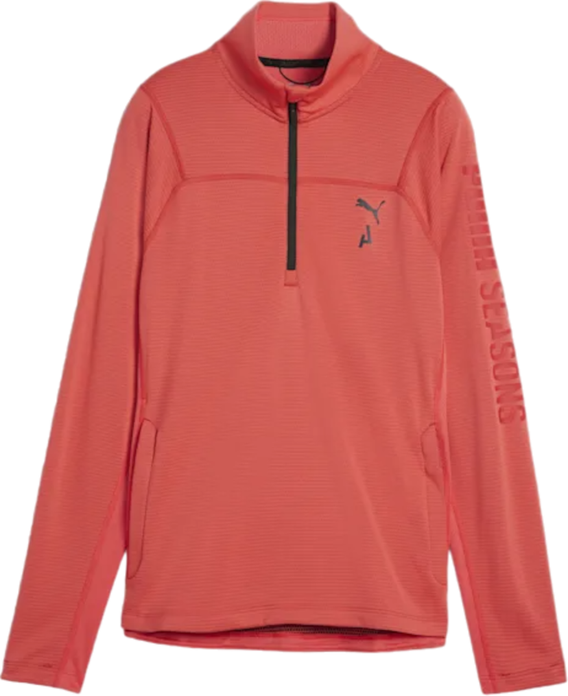 Sweatshirt Puma W SEASONS LS 1/4 Polypropylene Rain Cell Rosa | 524908-25