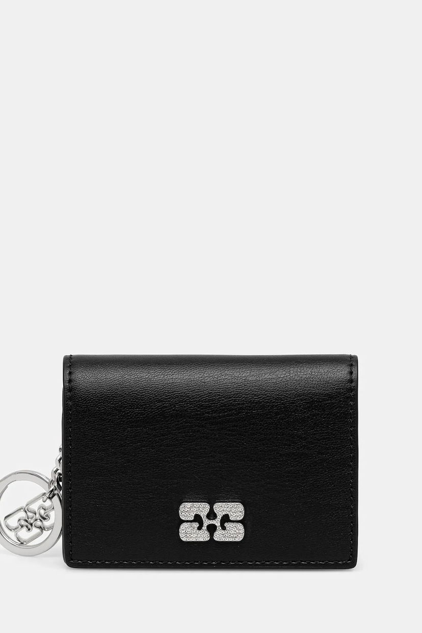 Plånbok GANNI GANNI Flap Card Holder Strass Svart | A6395