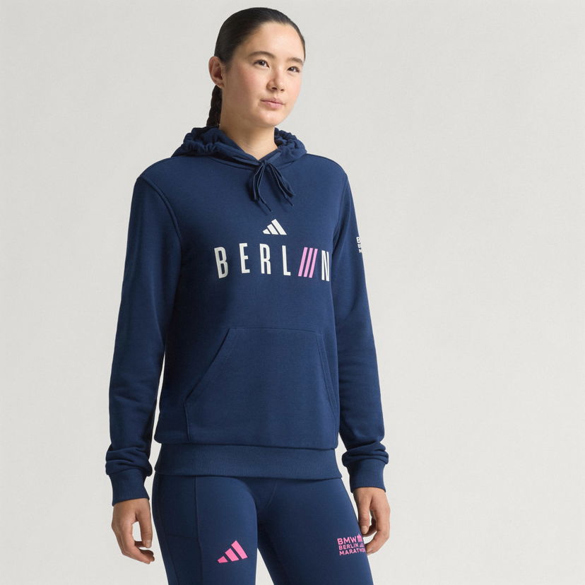 Sweatshirt adidas Performance BMW Berlin-Marathon 2025 City Hoodie Mörkblå | KB9893