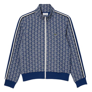 Sweatshirt Lacoste Paris Jacquard Monogram Zipped Sweatshirt Mörkblå | SH1368-00-QIE, 1